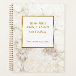 White gold marble professional appointment Planner
