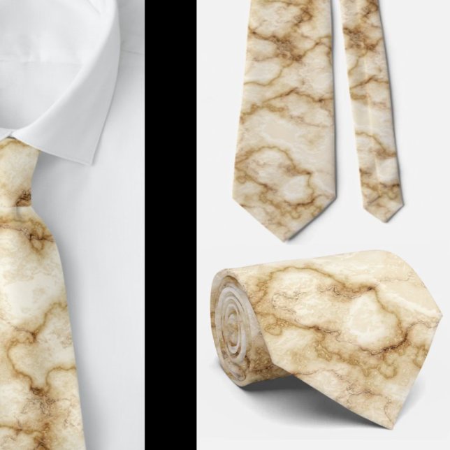 White Gold Marble Professional Stylish Neck Tie (Creator Uploaded)