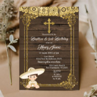 White & Gold Mexican Charro baptism & 3rd Birthday
