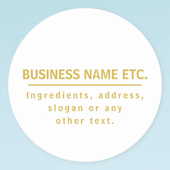 White & Gold Multi-Purpose Classic Round Sticker (Creator Uploaded)