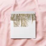White gold palm tree wedding envelope<br><div class="desc">White gold palm tree wedding</div>