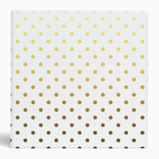 White Gold Polka Dot Binder