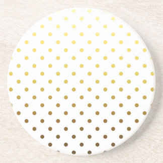 White Gold Polka Dot Coaster