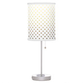 White Gold Polka Dot Table Lamp (Left)
