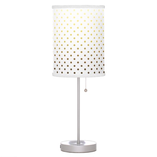 White Gold Polka Dot Table Lamp (Left)