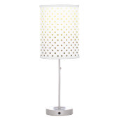 White Gold Polka Dot Table Lamp (Back)
