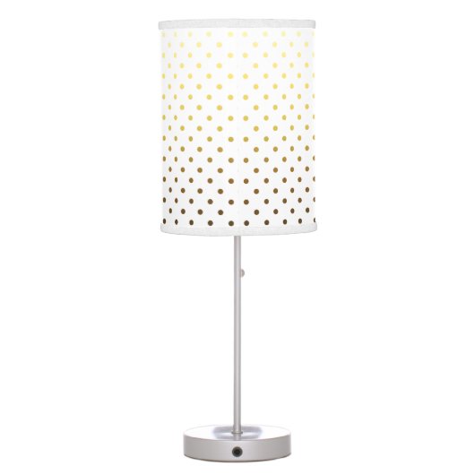White Gold Polka Dot Table Lamp (Back)
