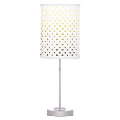 White Gold Polka Dot Table Lamp (Front)
