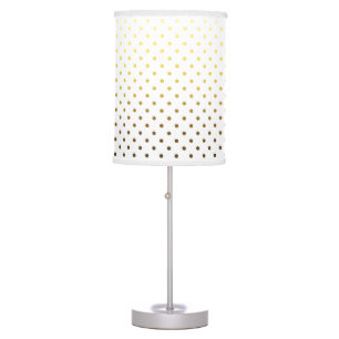 White Gold Polka Dot Table Lamp