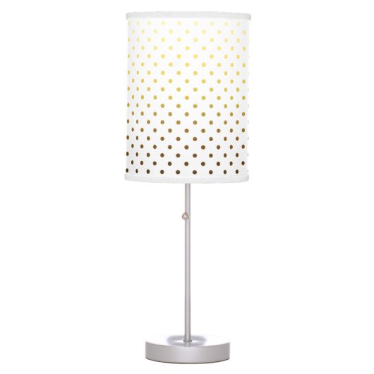 White Gold Polka Dot Table Lamp (Front)