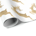 White Gold Reindeer Holidays Christmas Delicate Wrapping Paper<br><div class="desc">Reindeer Games in Gold: Wrapping Up the Holidays in Whimsical Elegance! 🦌✨ Embark on a festive journey with the "White Gold Reindeer Holidays Christmas Delicate Wrapping Paper" by FlorenceK – a wrapping paper that’s as enchanting as a Christmas carol. This isn’t just any wrapping paper; it’s a snowy field where...</div>