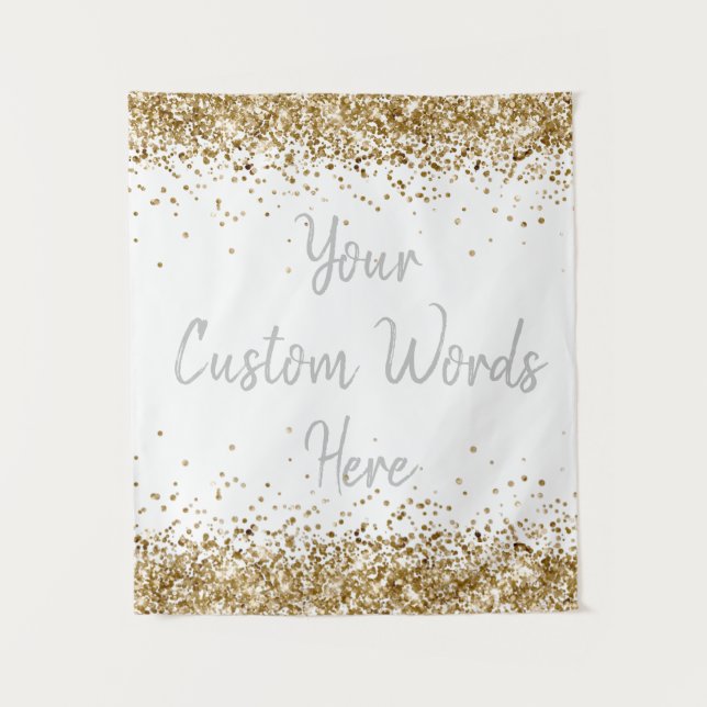 White Gold Silver Backdrop Personalized Photobooth (Front)