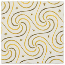 White Gold Spirals Stars Christmas Pattern Elegant