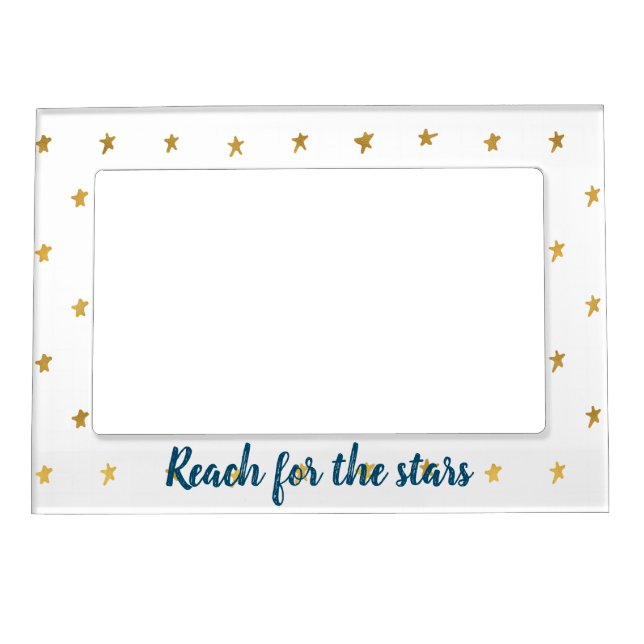 White Gold Stars  Magnetic Frame (Front)