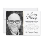 White Gold Sympathy Funeral Memory THANK YOU Photo White Gold Sympathy Funeral Memory THANK YOU Photo