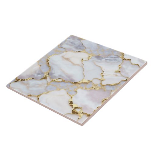 White Gold Trendy Marble Agate Collection Ceramic Tile