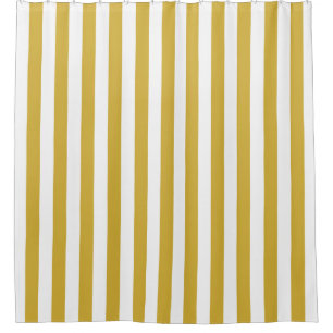 White Gold Vertical Stripe NL #0 Shower Curtain