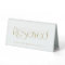 White Gold Wedding Reserved Table Tent Sign