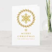 White Gold Wreath Snowflake Christmas Photo