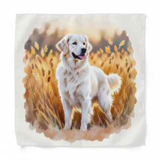 White Golden Retriever Dog Bandana