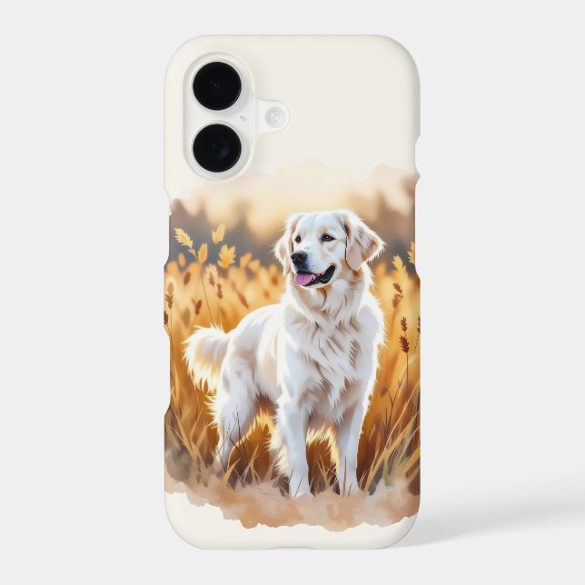 White Golden Retriever Dog Case-Mate iPhone Case (Back)