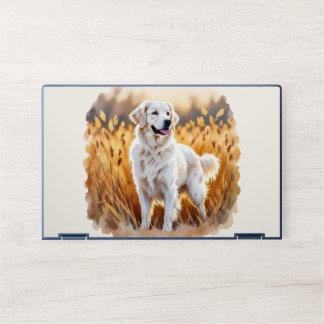 White Golden Retriever Dog HP Laptop Skin