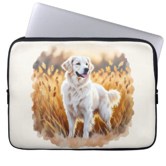 White Golden Retriever Dog Laptop Sleeve