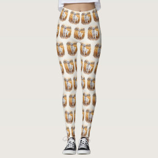 White Golden Retriever Dog Leggings