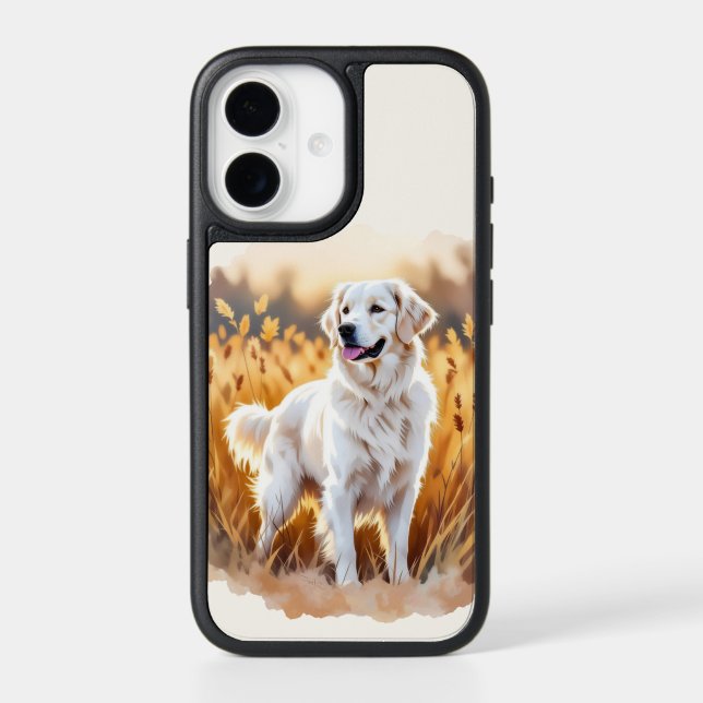 White Golden Retriever Dog Otterbox iPhone Case (Back)