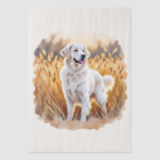 White Golden Retriever Dog Tissue Paper