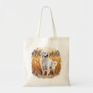 White Golden Retriever Dog Tote Bag