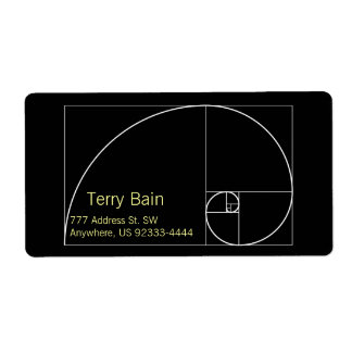 White Golden Spiral Label