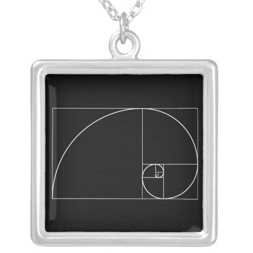 White Golden Spiral Silver Plated Necklace