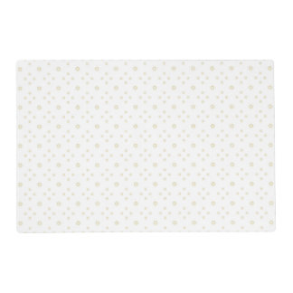 White | Golden Zinnia Sun Placemat