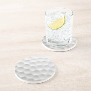 White Golf Ball Dimpled Design Coaster