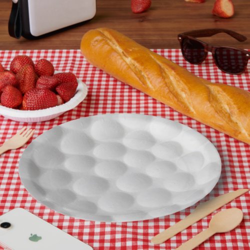 White Golf Ball Dimpled Design Paper Plates