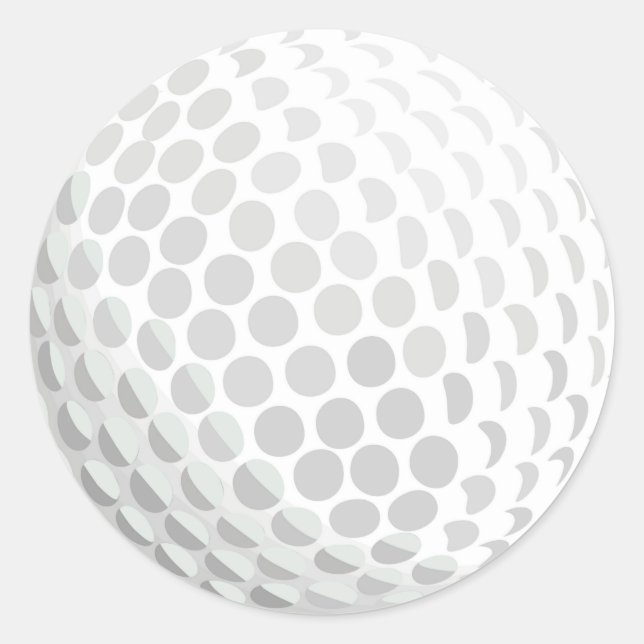 White golf ball for golfer - handicap or not! classic round sticker (Front)