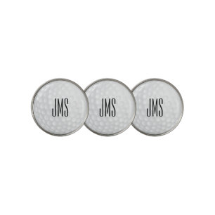 White Golf Ball - Monogram Golf Ball Marker