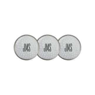 White Golf Ball - Monogram Golf Ball Marker