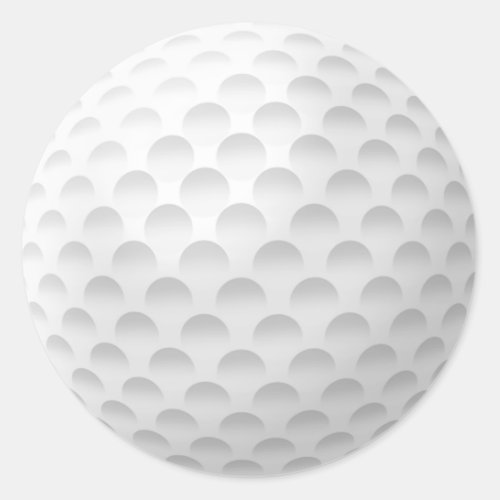 White Golf Ball Pattern Classic Round Sticker