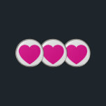 White Golf Ball with Pink Heart – Romantic Sports Golf Ball Marker<br><div class="desc">Add a touch of love to your game with this custom white golf ball featuring a bold pink heart printed at the center. Whether you're gifting it to a golf enthusiast or using it for a special occasion, this ball blends sporty function with heartfelt style. Designed for performance with a...</div>