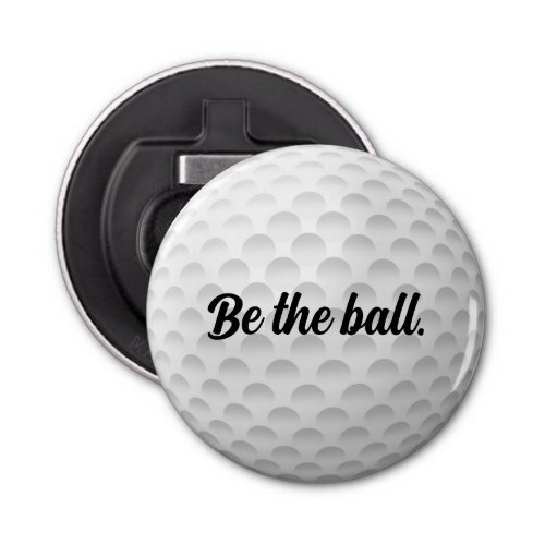 White Golf Ball with Quote Bottle Opener
