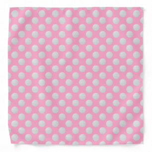 White Golf Balls on Carnation Pink Bandana
