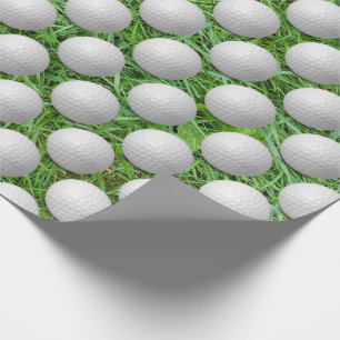 white golf balls on green grass wrapping paper