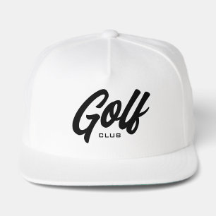 White golf club hat for player and fan