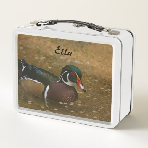 White Goose and Wood Duck Metal Lunch Box