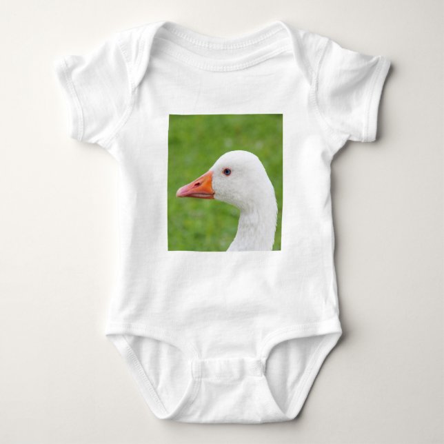 White Goose Baby Bodysuit (Front)