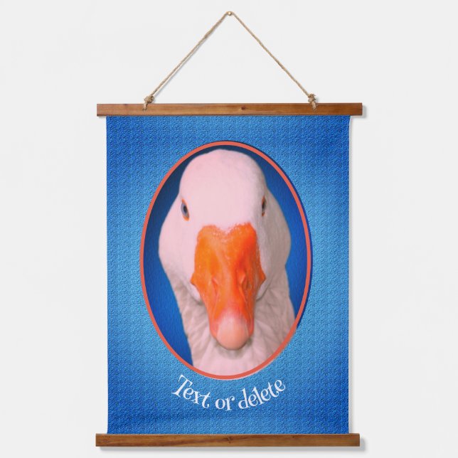 White Goose Face Farm Animal Personalized   Hanging Tapestry (Front)
