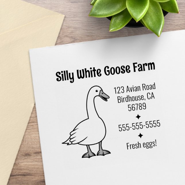 White Goose Farm Business Address Rubber Stamp (Creator Uploaded)