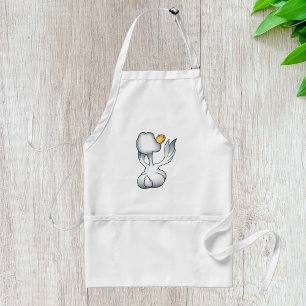 White Goose From Behind Silly Bird Adult Apron